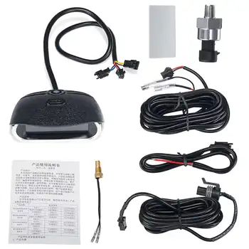 

9-36V 2 in 1 Horizontal LCD Car Digital Engine Gauge Oil Voltage Meter with 1/8 NPT Sensor for Boat Car Truck Racing Universal