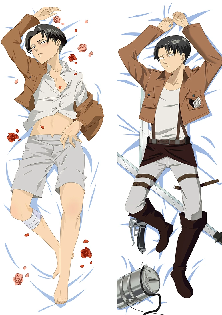 Suef Anime Manga Attrack On Titan Levi Ackerman Dakimakura Two Sided Pillow Cushion Case Cover 20516 Pillow Case Aliexpress