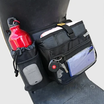 

B-SOUL Electric Bike Front Storage Bag Electric Scooter Storage Bag Moped Storage Bag with Mesh Bike Accessories