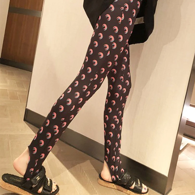 Women Slim Leggings Casual High Waist Moon Print Trousers Autumn Winter Fashion Girls High Spandex Leggins Office Lady Clothing leggins