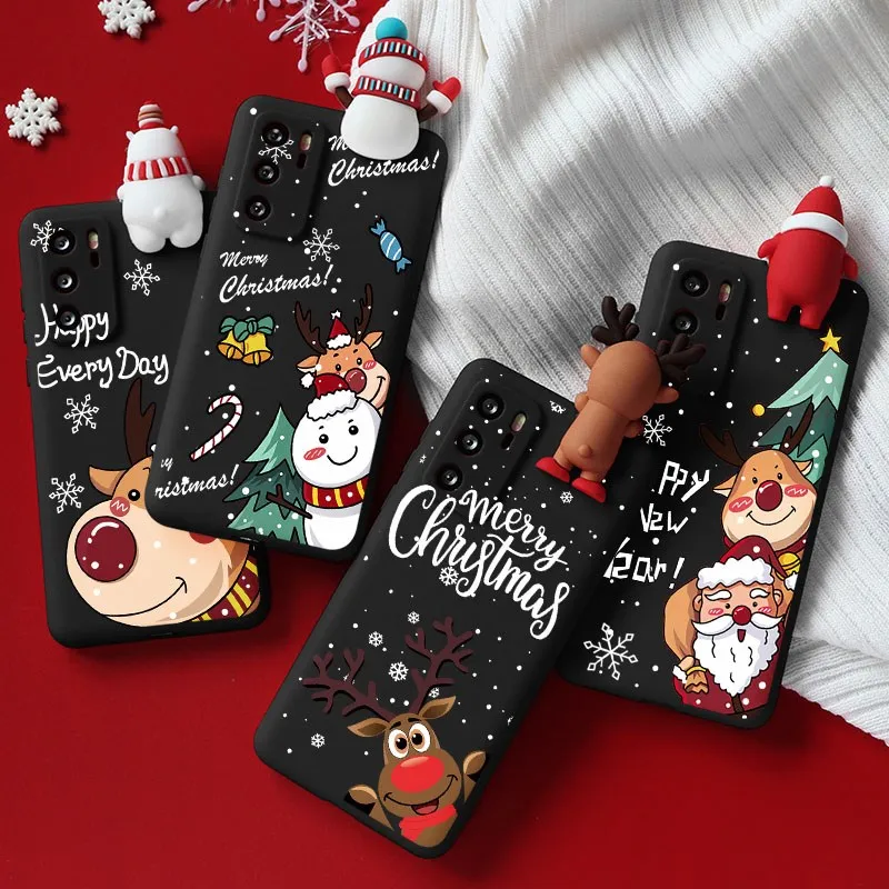 Рождественский чехол с куклой для Huawei P Smart 2020 Y8S Y8P Y7 Y7P Y6 Y6P Y5P Y9 Prime 2018 Y8 P40 P30 P20 P10 Pro