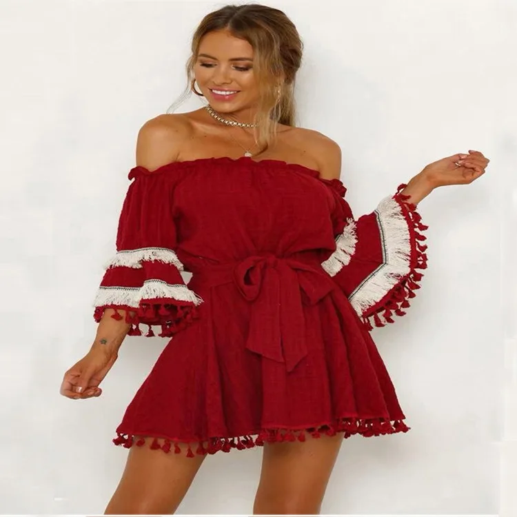 

Beach Dress Women Swim Suit Cover Up Tunic Womens Summer Dresses Swimsuit Swimsuits Skirt Ear Word Acetate Solid Beach Tunic