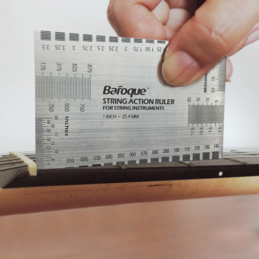 89*51mm String Gauge Ruler Guide Setup Guitar Measuring Fork Bass