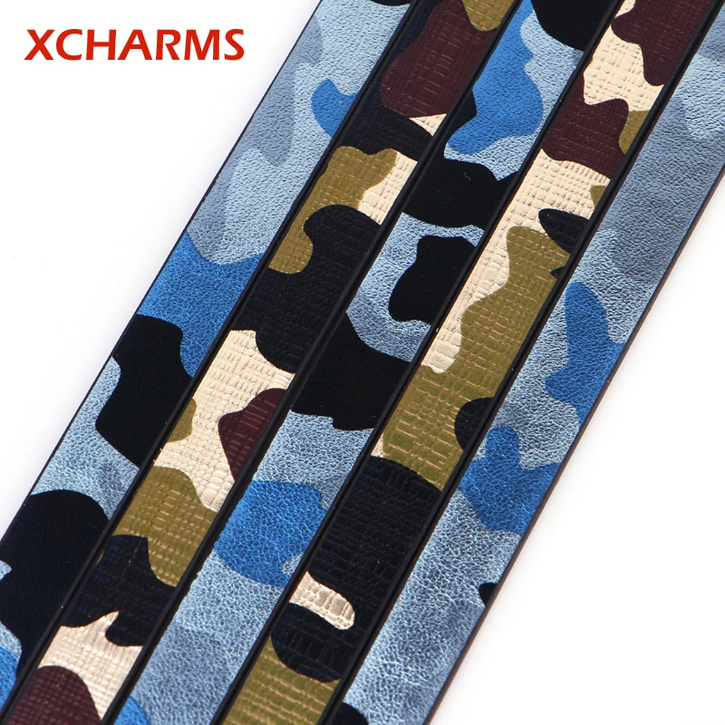 XCHARMS 10 мм/плоский кожаный шнур веревка/Камуфляж/аксессуары Запчасти/Ювелирные