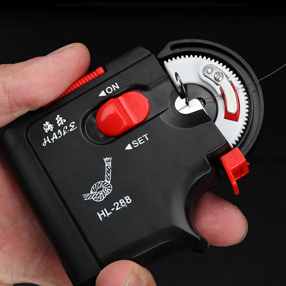 1Pcs Portable Electric Automatic Tie The Hook Tools Simple Fast Tie Hook Fishing Tools Automatic Japanese Movement Hook Tools