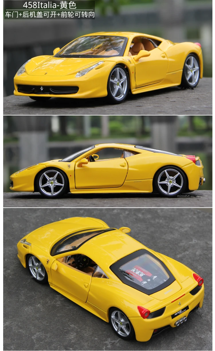 Bburago 1:24 Ferrari 488pista модель автомобиля литье под давлением Металлическая Модель Детская игрушка бойфренд подарок имитация сплава автомобиль коллекция
