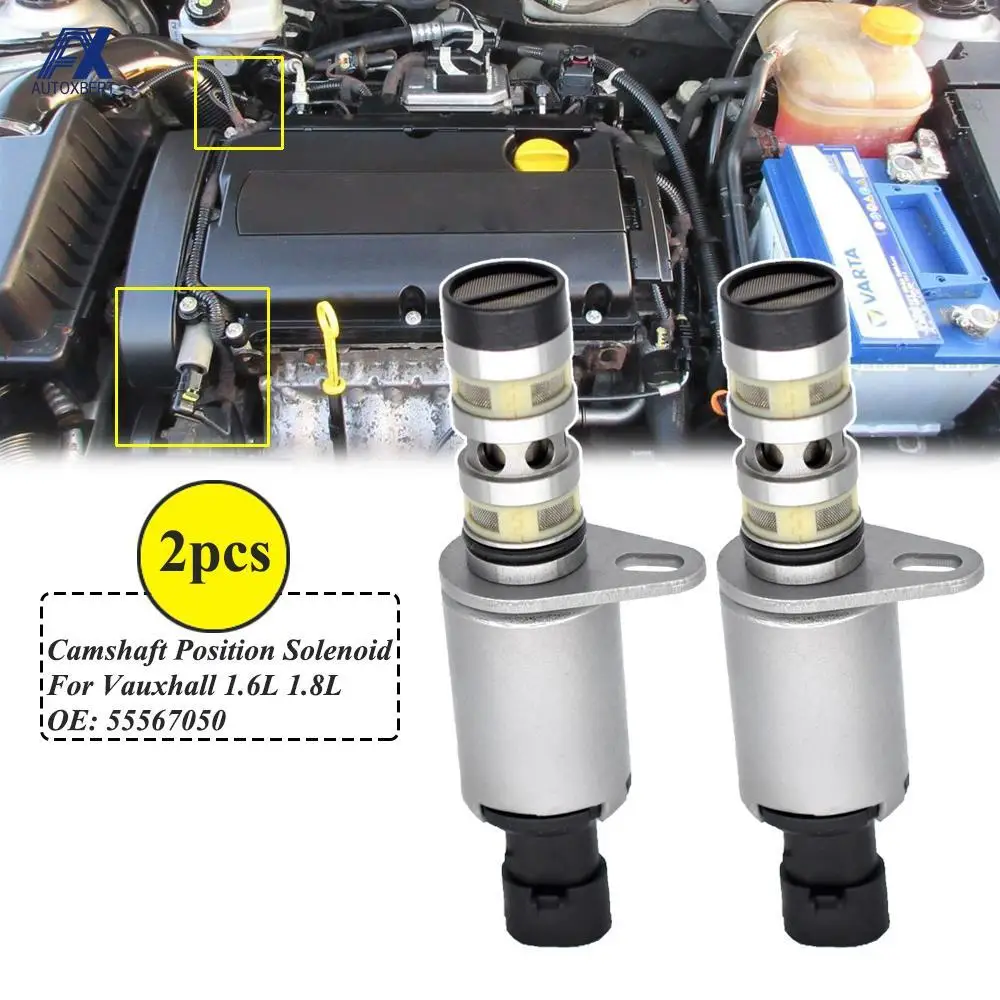Pair Camshaft Cam Control Solenoid Valve for Chevy Saturn Astra Pontiac G3 Vauxhall Opel Mokka Astra H J 55567050 1.6L 1.8L pneumatic air valve,automatic gearbox solenoid valve