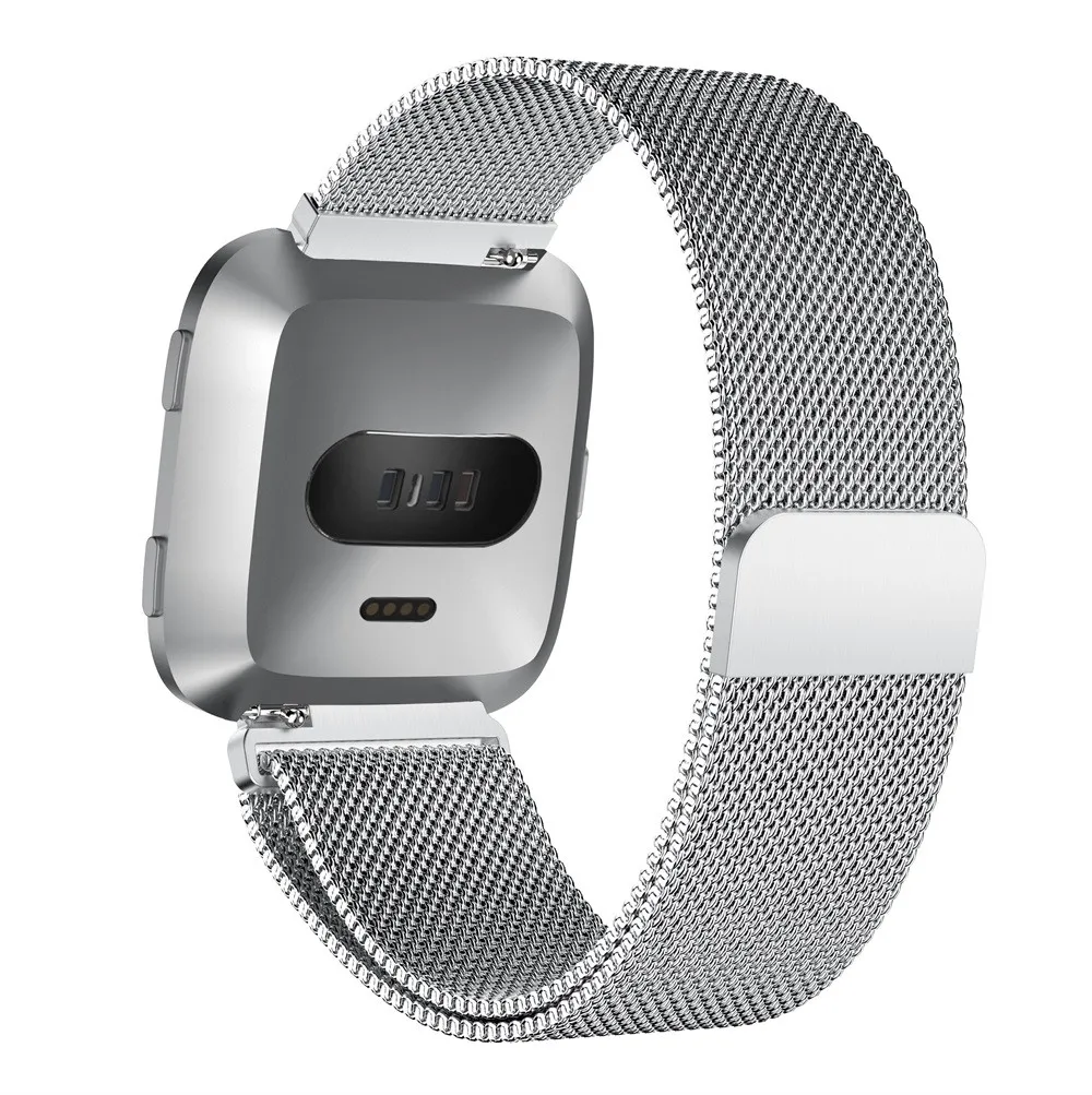 Металлический браслет из нержавеющей стали для Fitbit Versa ремешок на запястье Миланская петля Магнитный Браслет fit bit Verse Lite Band аксессуары