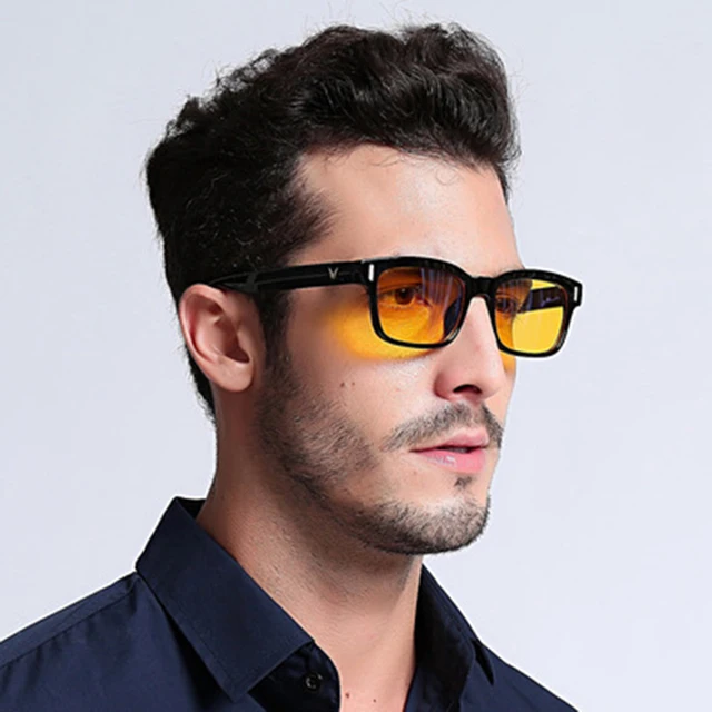 Gafas de ordenador de rayos azules para hombre, lentes con pantalla de radiación, diseño de marca, para oficina, videojuegos, luz azul, bloqueo de rayos UV 1