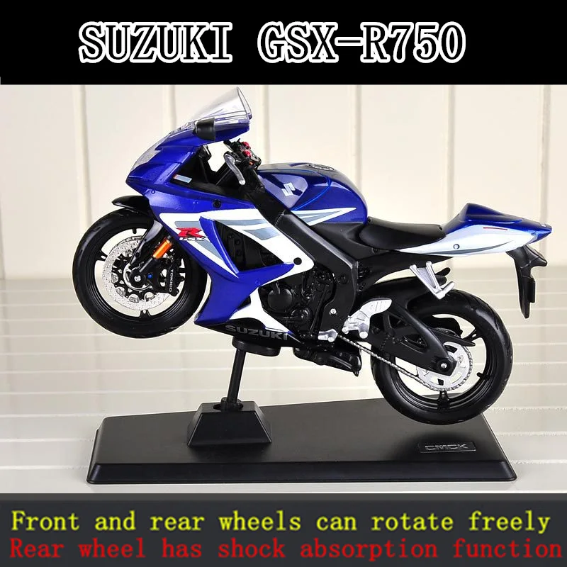 Maisto 1:12 Yamaha R1 оригинальная Авторизованная модель мотоцикла из сплава игрушечный автомобиль Коллекционирование - Цвет: R750