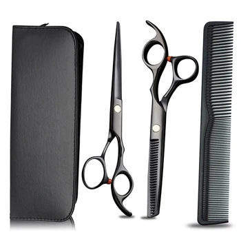

Cutting Thinning Styling Tool Hair Scissors Set Stainless Steel Salon Hairdressing Shears Flat Teeth Blades