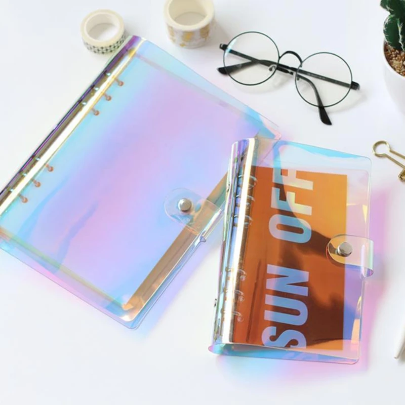 A5 A6 6 Holes Binder Folder File Cover For Journal Note Book Diary Notepad PVC A5 A6 6 Holes Binder Folder File Cover For Journal Note Book Diary Notepad PVC