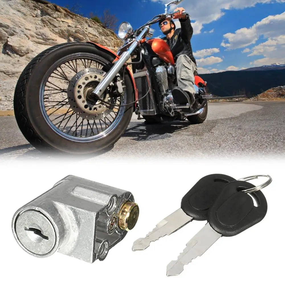 Ignition Switch Battery Safety Pack Box Lock + 2 Key For Motorcycle Electric Bike Scooter Ebike