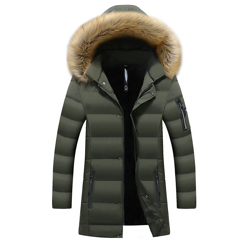 mens parka coats sale 2021 Zipper Men's Winter Jacket Parka Hoodies Long Wearable Windproof Warm Clothing Fashion Casual Large Clothing Polyester 8XL warm winter coats