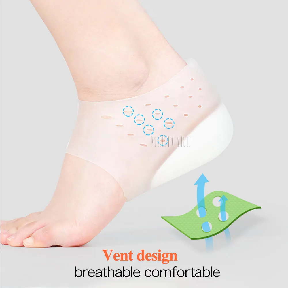 Силиконовые гелевые прокладки на носки увеличивают рост 2 5 см 3 защищают пятку от