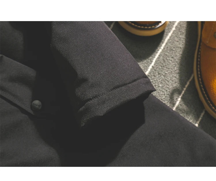 Liketkit Мужская Новая зимняя куртка пальто мужская повседневная Толстая Длинная ветровка с принтом Мужская винтажная верхняя одежда с шерстяным воротником
