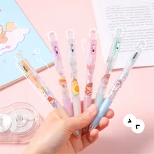 

1 Pieces Cute Kawaii Creative Lovely Girls Student Writing School Office Stationery Gel Pen Sweet Press Pen