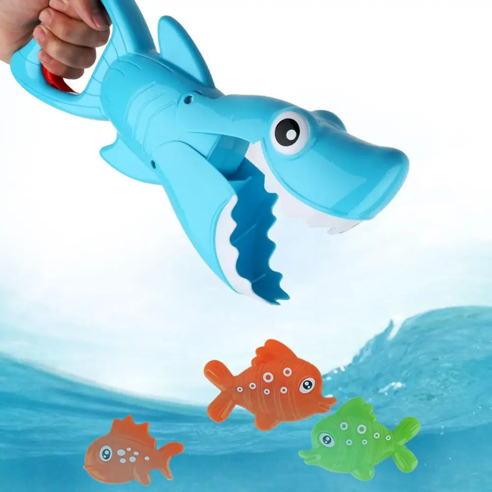 Детская игрушка для ванны, забавная ванна, милая игрушка-головоломка с изображением акулы для малышей, мальчиков и девочек, детские игрушки-головоломки для купания - Цвет: Blue