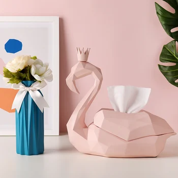 

Home Decoration Accessories Modern Animales Figurine Vase Tissue Holder For Living room Office Desk decoration Home Garden