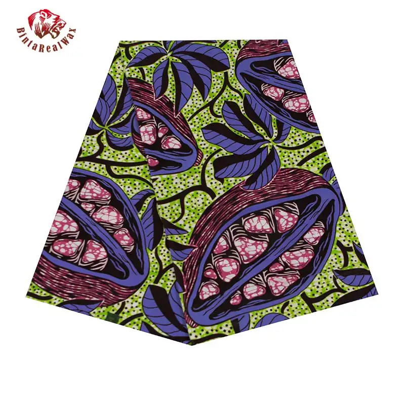 Горячая Распродажа африканская настоящая бинтареалвосковая Гарантированная хлопковая голландская Новая модная африканская ткань для вечернего платья 24fs1354