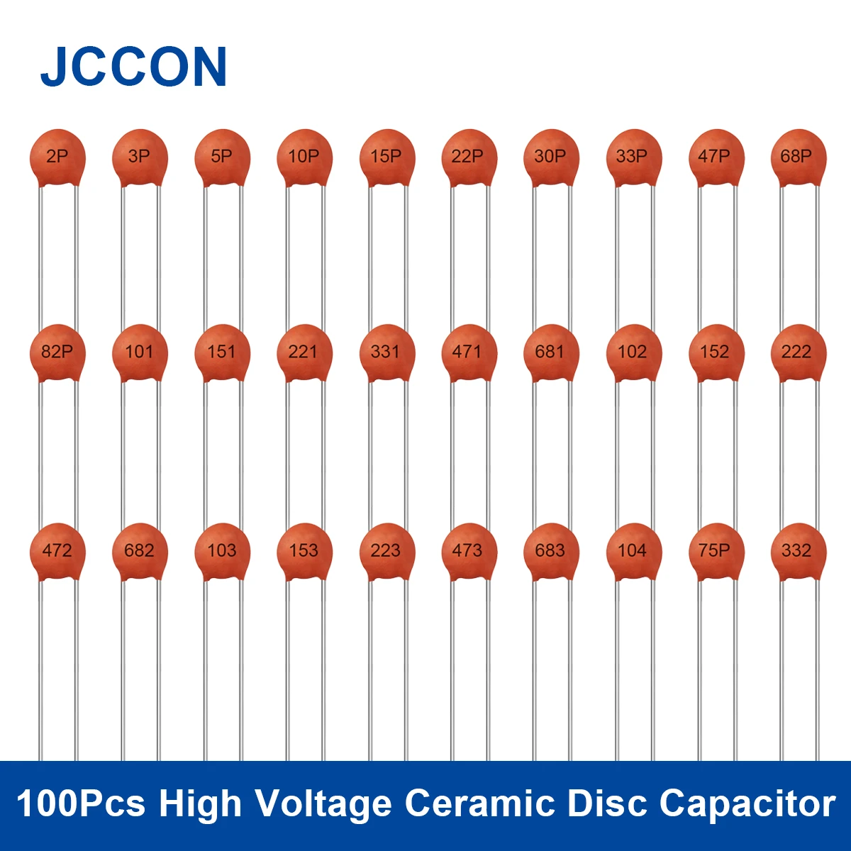 100pcs 103 10NF 50V Disc Capacitors