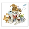 Magic rabbit cross stitch kits cartoon bunny pattern 18ct 14ct 11ct white fabric cotton thread DIY embroidery kit for beginners ► Photo 2/6