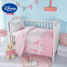 Хлопковый розовый комплект постельного белья с Эльзой из мультфильма «Холодное сердце» для детской кроватки, 3 предмета, пододеяльник, простыня, наволочки для маленьких мальчиков и девочек, 0,6 м, кровать