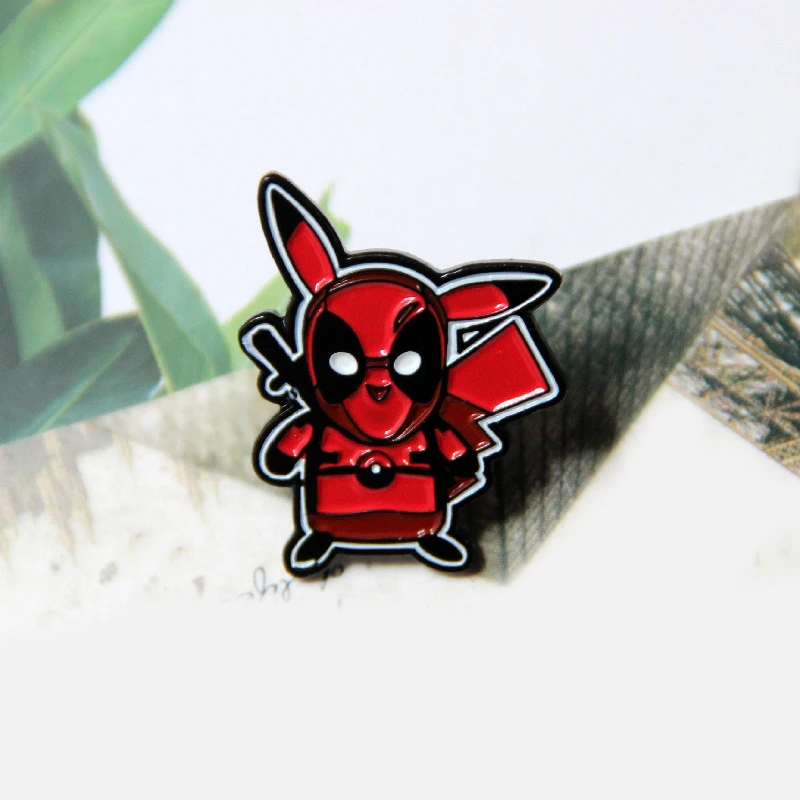 Pokémon Detective Pikachu мультфильм Deadpool украшение рубашка булавки брошь значок Косплей