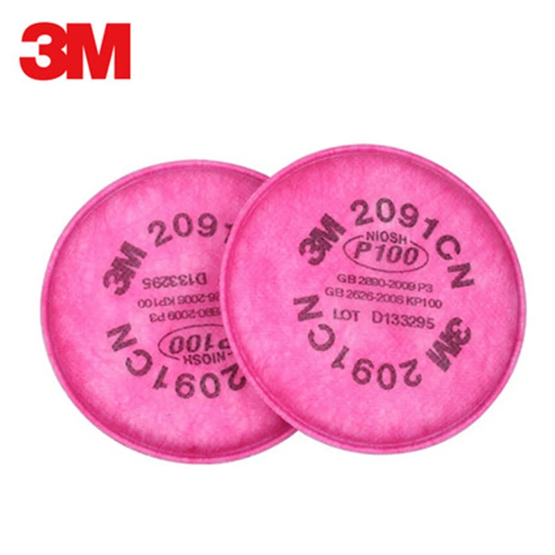 

Lots of Painting Spray Industry 3M 2091 particulate filter P100 for 3M 6800 7502 6200 Series Respirator Dust Mask Free Shipping