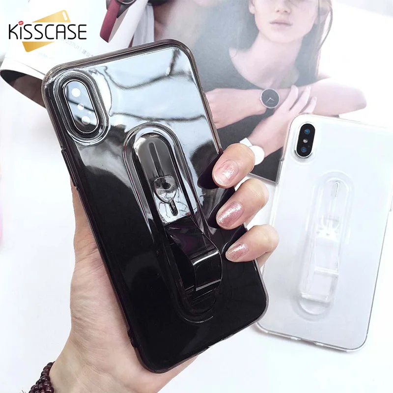 

KISSCASE Luxury Ring Holder Phone Case For Samsung Galaxy S9 S8 Plus A6 J4 J6 J8 A7 A8 A9 2018 Case Invisible Ring Stand Capa