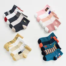 Новинка года, весенне-осенние детские носки в Корейском стиле хлопковые детские носки с рисунками из мультфильмов Носки для маленьких мальчиков и девочек