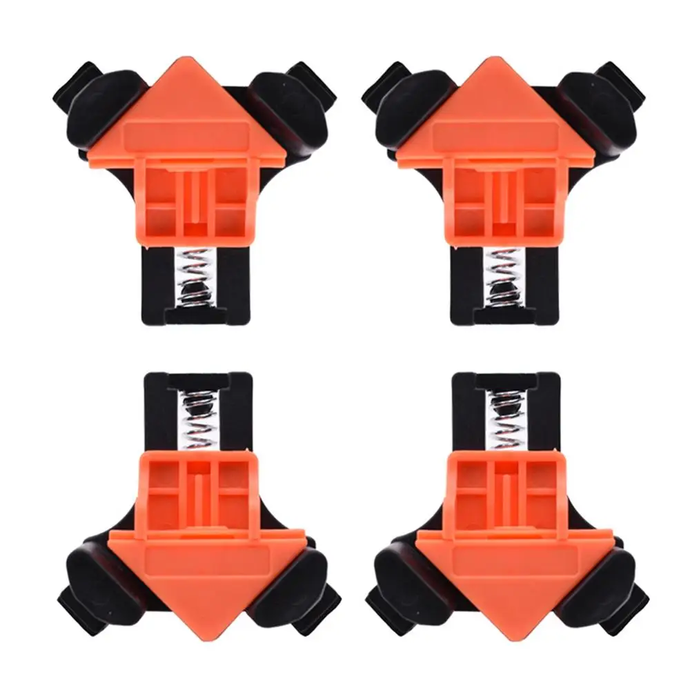 

1/4 pcs 90 Degree Right Angle Clamp Fixing Clips Picture Frame Corner Clamp Woodworking Hand Tool Angle Clamps Pipe Clamp