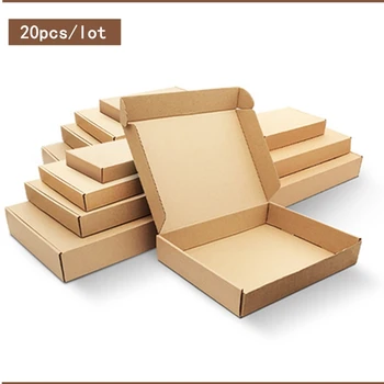 

20pcs Brown Kraft Paper Aircraft Gift Boxes Blank Handmade Soap Packing Box,Paper Candy Wedding Party Gift Packaging Boxes