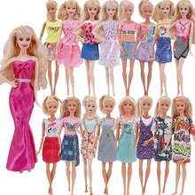 Vêtements de poupée barbie, vêtements à la mode, robe de soirée quotidienne, T shirt fait à la main, jupe courte pour poupée barbie 11.8 pouces et poupée BJD, jouet pour fille