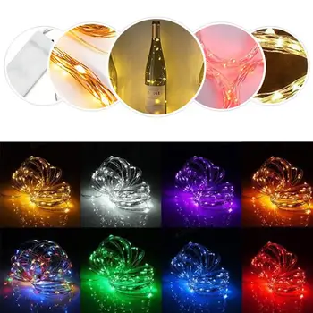 

4M LED Bulb Silver Wire Starry String Light Button Battery Home Holiday Decor