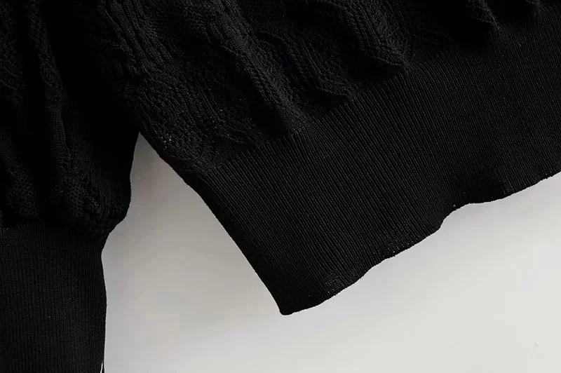 Увядшие зимние свитера для женщин pull femme Англия офис леди элегантный кружева сплайсинга с пышными рукавами Свитеры для женщин пуловеры Топы