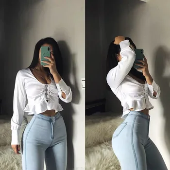 

High waisted jeans women spring autumn sexy tight hip lifting Leggings high elasticity slim pants fashionable and versatile