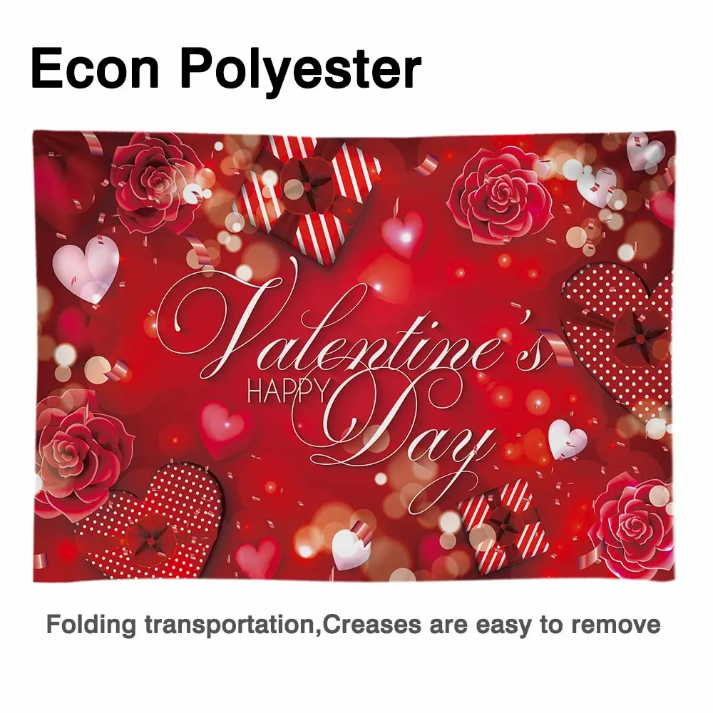 Funnytree photography background red rose heart balloon Valentine's Day backdrop photocall photophone February 14 decor custom