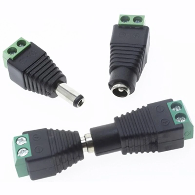 Câmera de Cctv Adaptador de Alimentação Única Tiras Led 50 Unidades - Pacote Fêmea dc Plug 5.5mm x 2.1mm Conector Masculino Fácil 5050 3528 Cor - Image 4