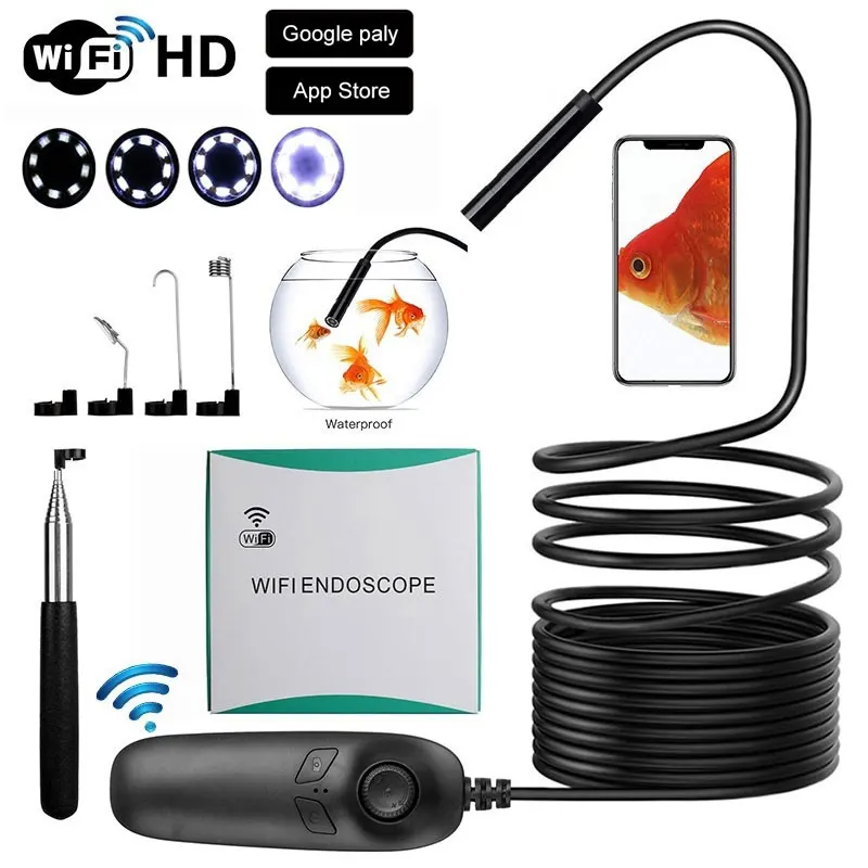

Wireless Endoscope 1200P 2mp Real-Time Video Monitoring Mobile Phones Photos HD Endoscope Ear Spoon Borescope Metal Inspection