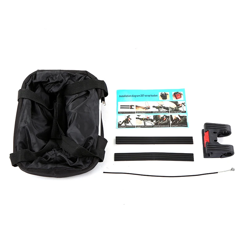 Black Bicycle Basket Waterproof Multifunction Designed Electric Folding Cycling Accessories Road