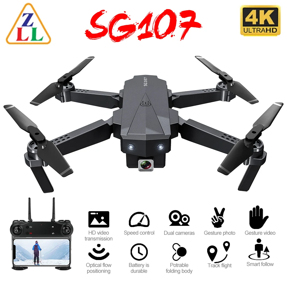 ZLL SG107 мини-Дрон 4K GPS профессиональный HD Двойная камера FPV Квадрокоптер оптический