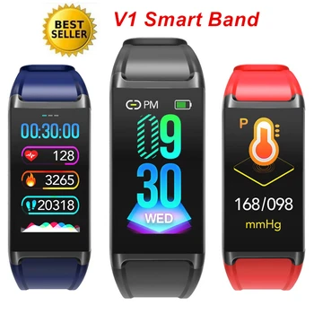 

2020 New V1 Smart Band Heart Rate Blood Pressure Fitness Tracker Calories Sport Bracelet Waterproof Call Reminder Wristband