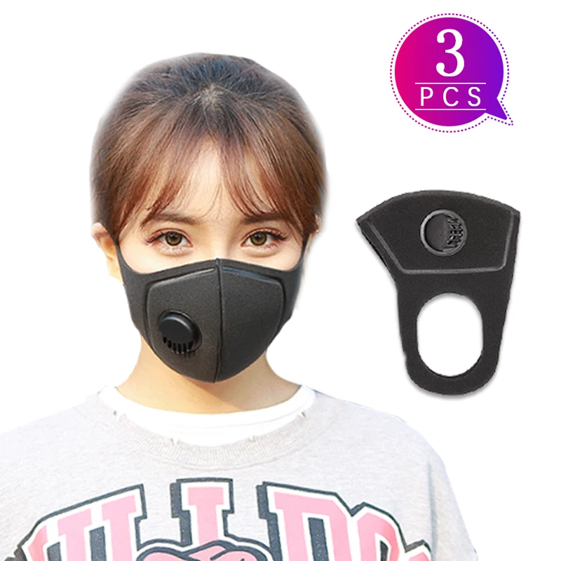 3 шт. многоразовые маски для лица Защитная крышка колпачки рта Защита от ушей