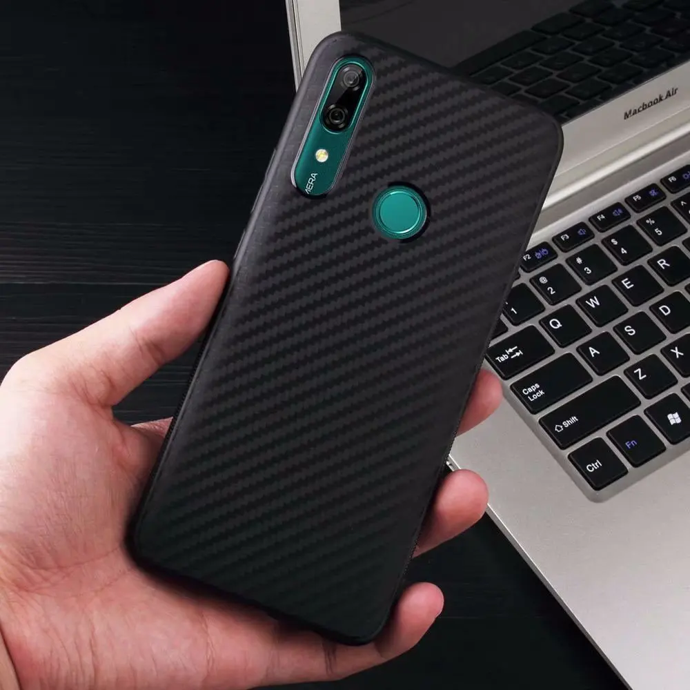 Чехол для телефона из углеродного волокна для huawei P smart Z, чехол для Fundas huawei P smart Z, мягкий чехол, Coque