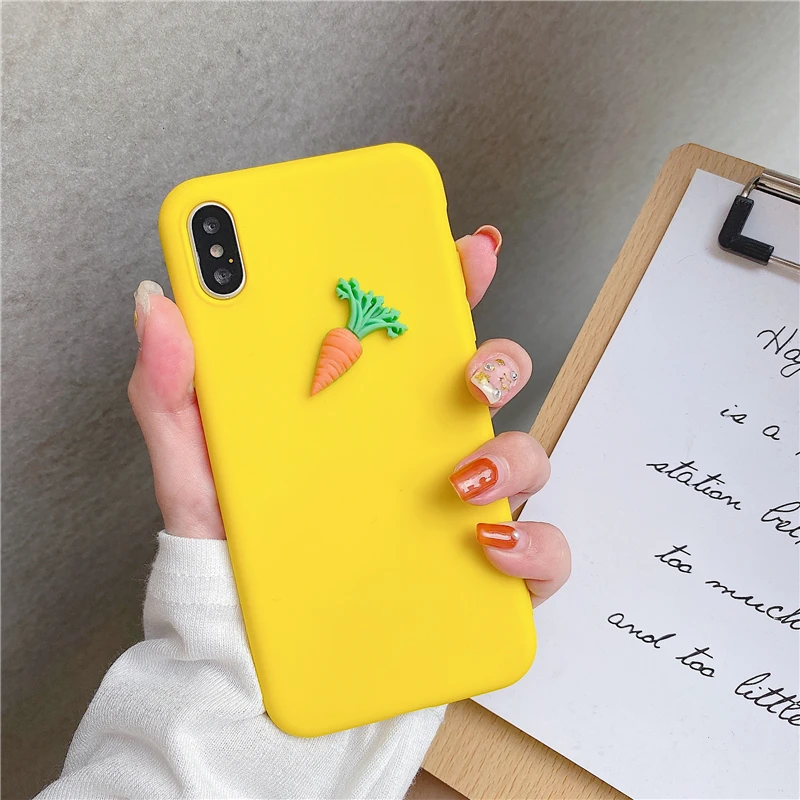 Case For Samsung Galaxy S8 S9 S10 5G Lite Plus S6 S7 Edge Soft Cover Cute 3D Fruit Silicone Peach Grape Avocado orange Cases - Color: 01