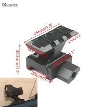 MIZUGIWA охота 3 слота Riser крепление рельса с 20 мм Вивер опорный кронштейн с адаптером для страйкбола прицел горе