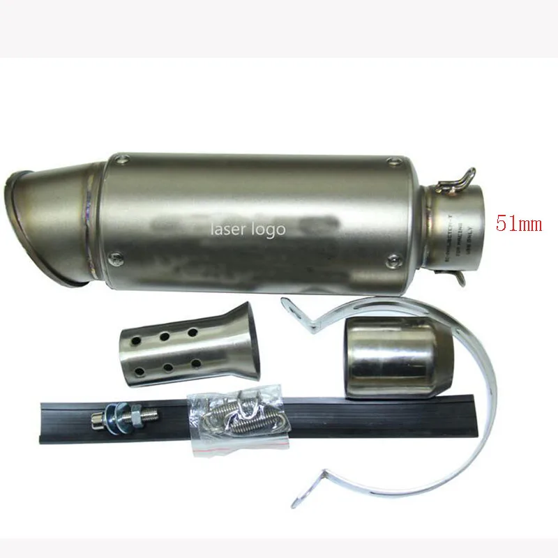 51 мм moto rcycle выхлопная труба Akrapovic GP AR выхлопная мото с DBkiller для KTM exc скутер для 230 K6 k7 R1 R3 R6 - Цвет: 1
