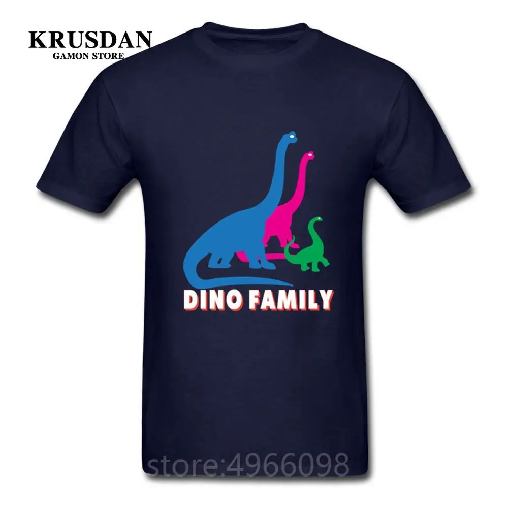 Динозавр семья Мужская футболка конец после Персонализированная с коротким