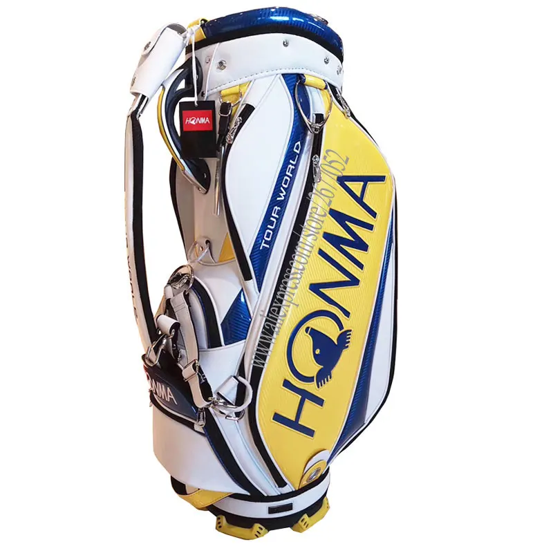Новинка, сумка для гольфа, высокое качество, сумка для клюшек, сумка для гольфа, 9 дюймов, HONMA, сумка для гольфа, стандартная шариковая посылка, Cooyute - Цвет: Цвет: желтый